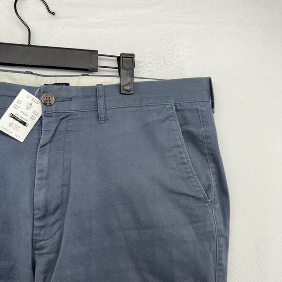 J Crew Pants Men's 38x32 Blue Straight Fit Flex Tech Chino Khaki Pockets NEW - Picture 3 of 11